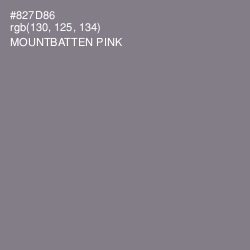 #827D86 - Mountbatten Pink Color Image